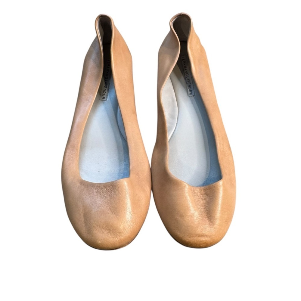 Vera Wang Lavender Label Leather Flats Ballerina Nude 7.5 S3
